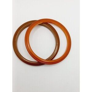 Lot: 2 Vintage BAKELITE  pair skinny bangle bracelets